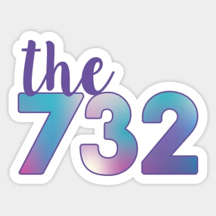 The 732 Area Code Sticker